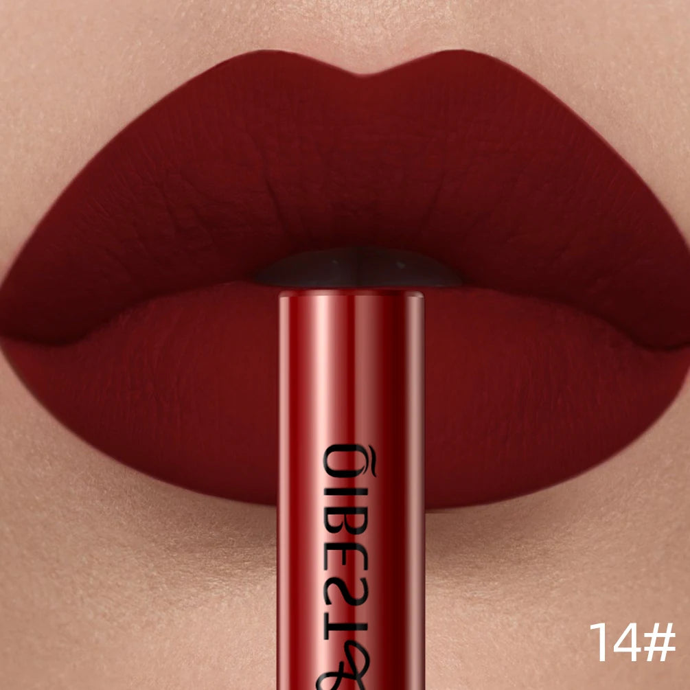QIBEST Red Matte Lip Gloss