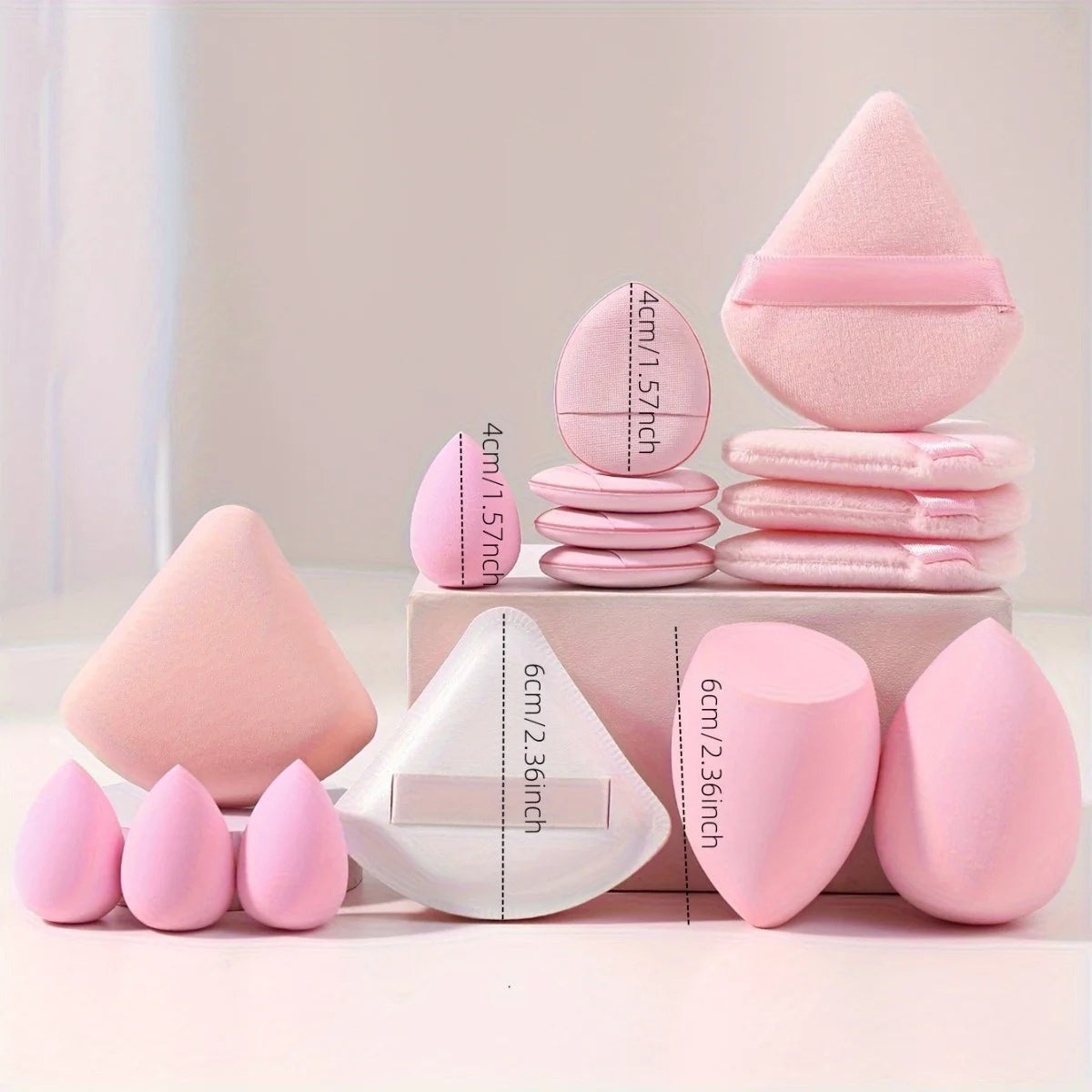 Pink Makeup Sponge Puff Set