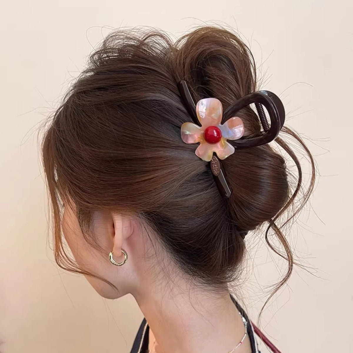 Large Flower Hair Claw Clip