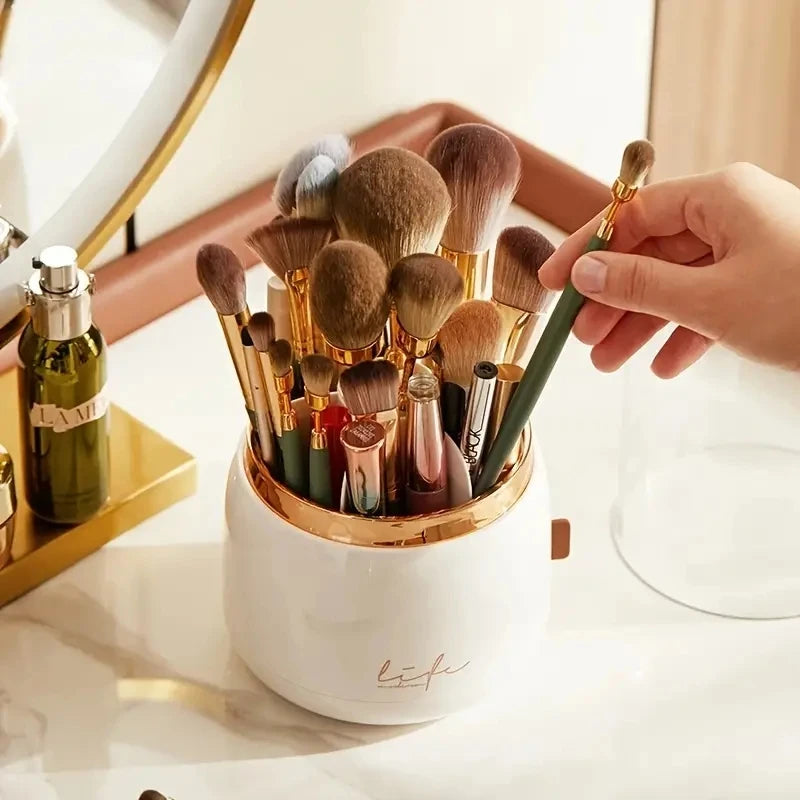 Rotating Dustproof Brush Storage Bucket