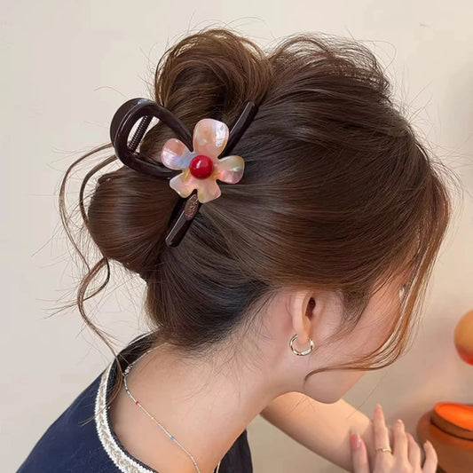 Large Flower Hair Claw Clip