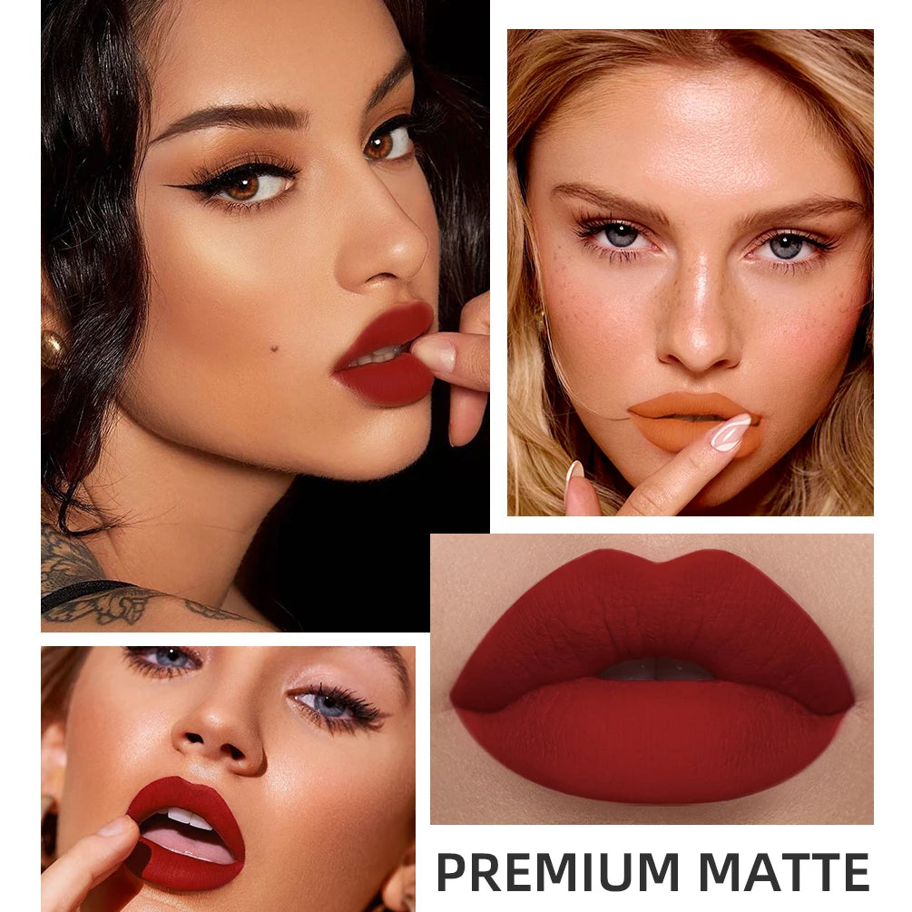 QIBEST Red Matte Lip Gloss