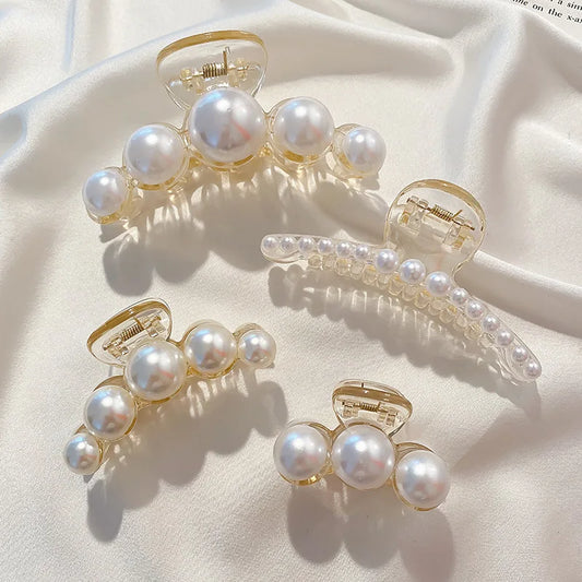 Big Pearl Claw Hair Clip