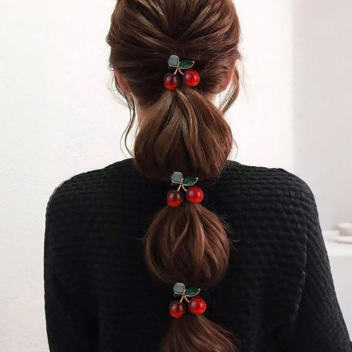 Cherry Pendant Metal Hair Hoop