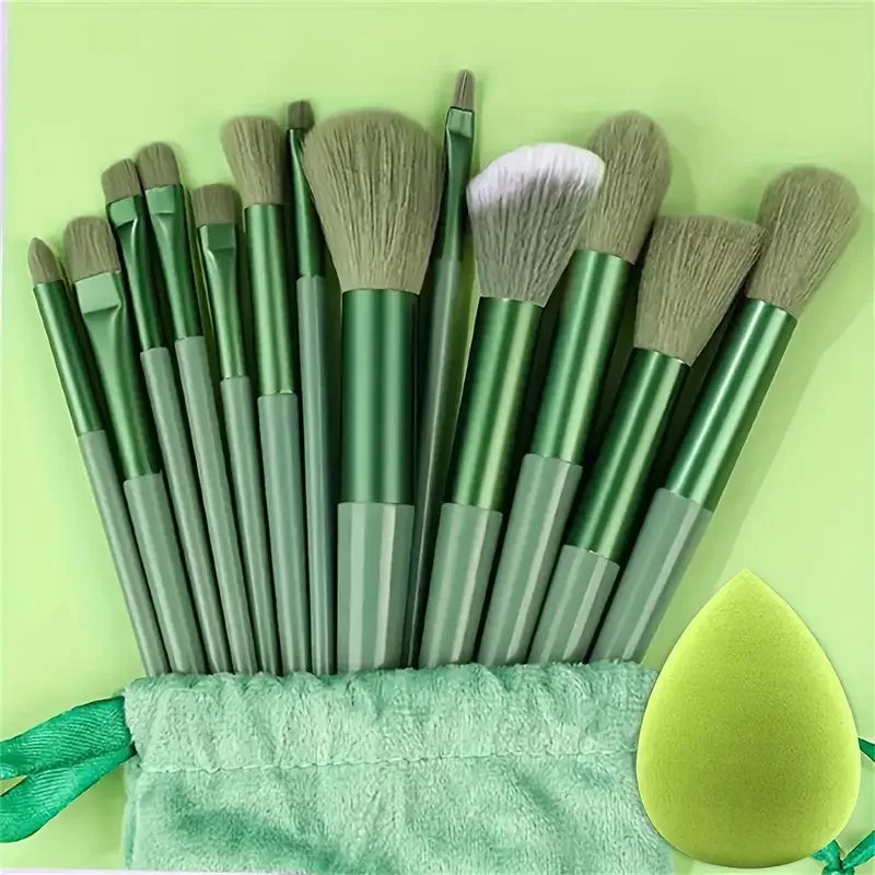 13Pc Foundation Eyeshadow Brush Set