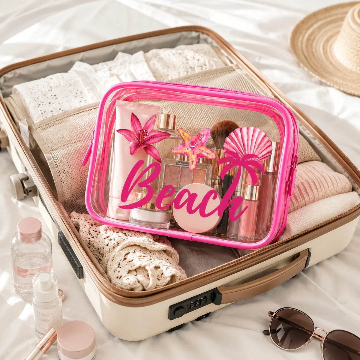 Clear PVC Beach Makeup Bag