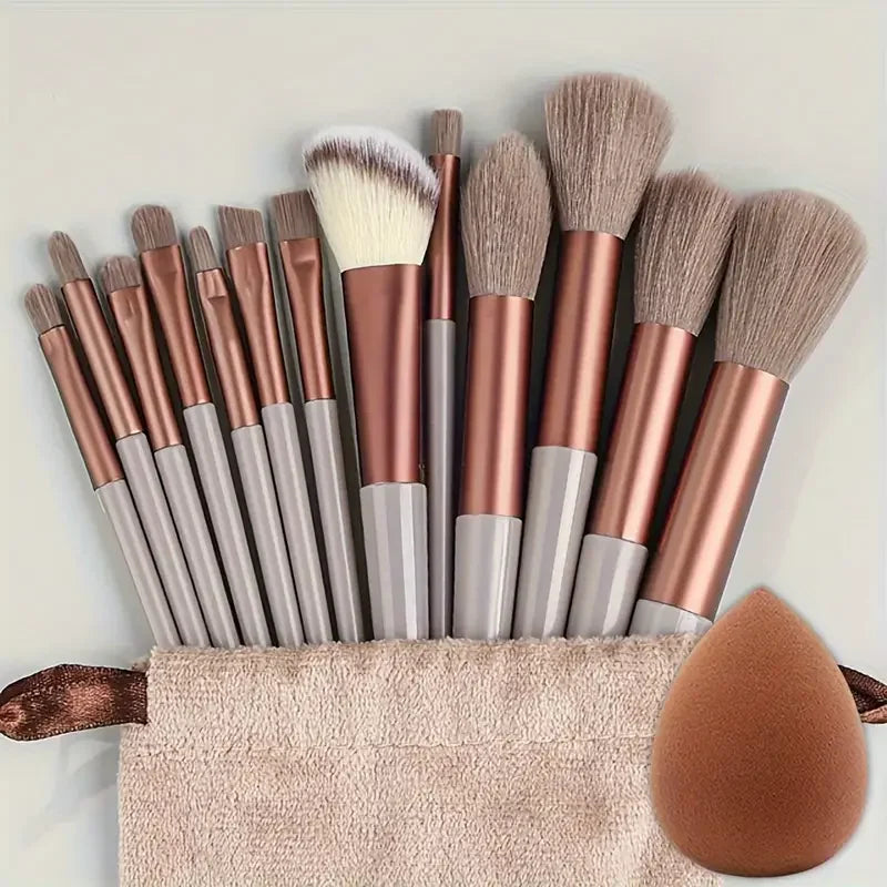 13Pc Foundation Eyeshadow Brush Set