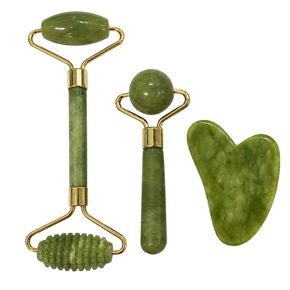 Jade Gua Sha Massage Tool Set