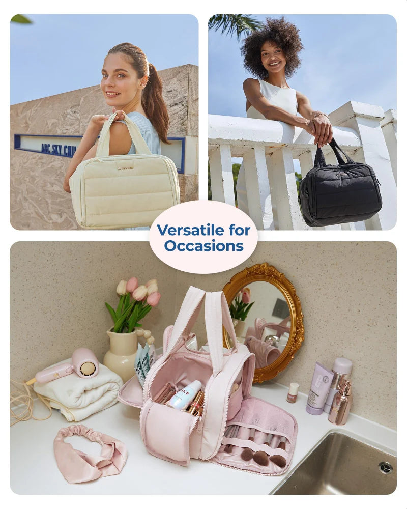 Multi-Pocket Travel Cosmetic Bag