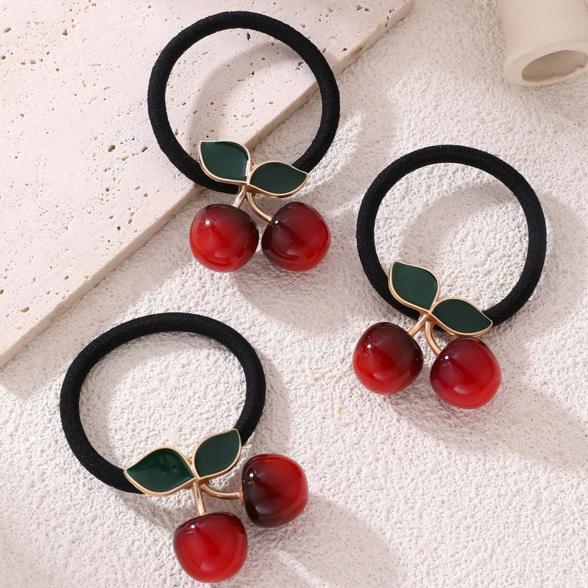 Cherry Pendant Metal Hair Hoop