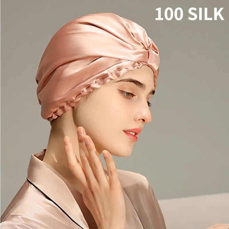 Mulberry Silk Sleep Bonnet Cap