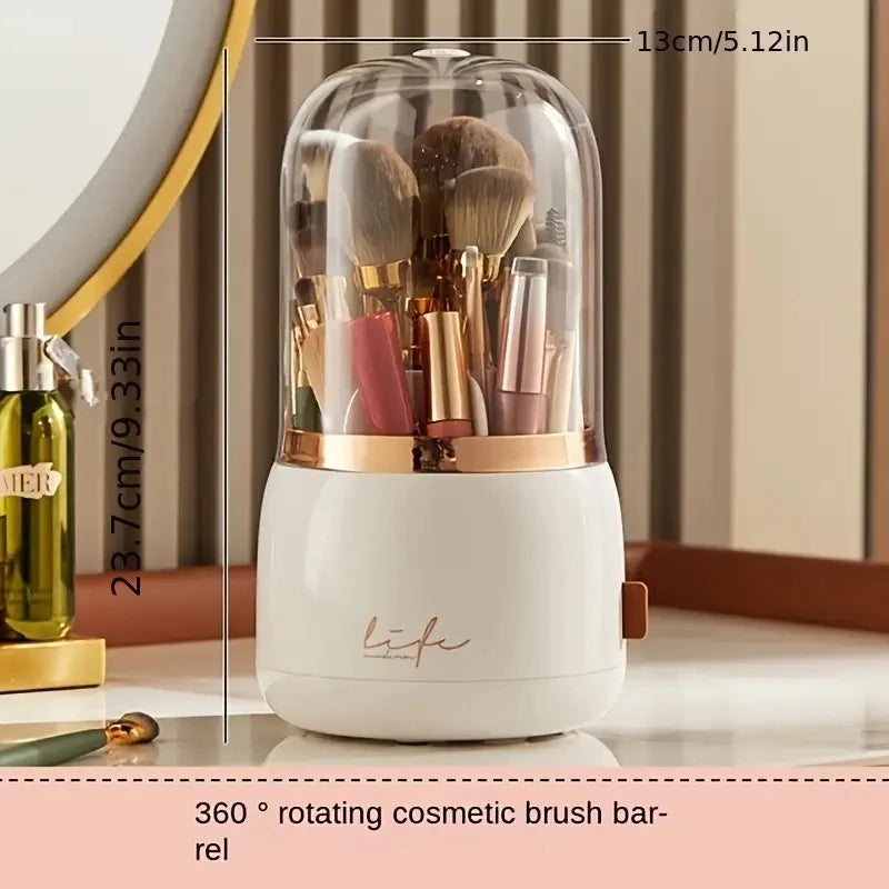 Rotating Dustproof Brush Storage Bucket