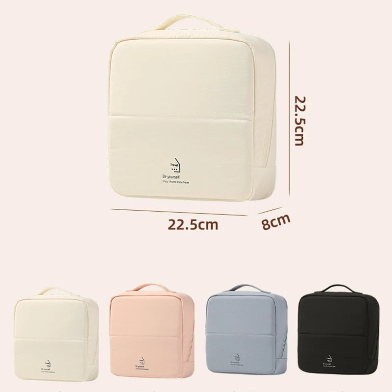 Taslan Fabric Structured Makeup Bag