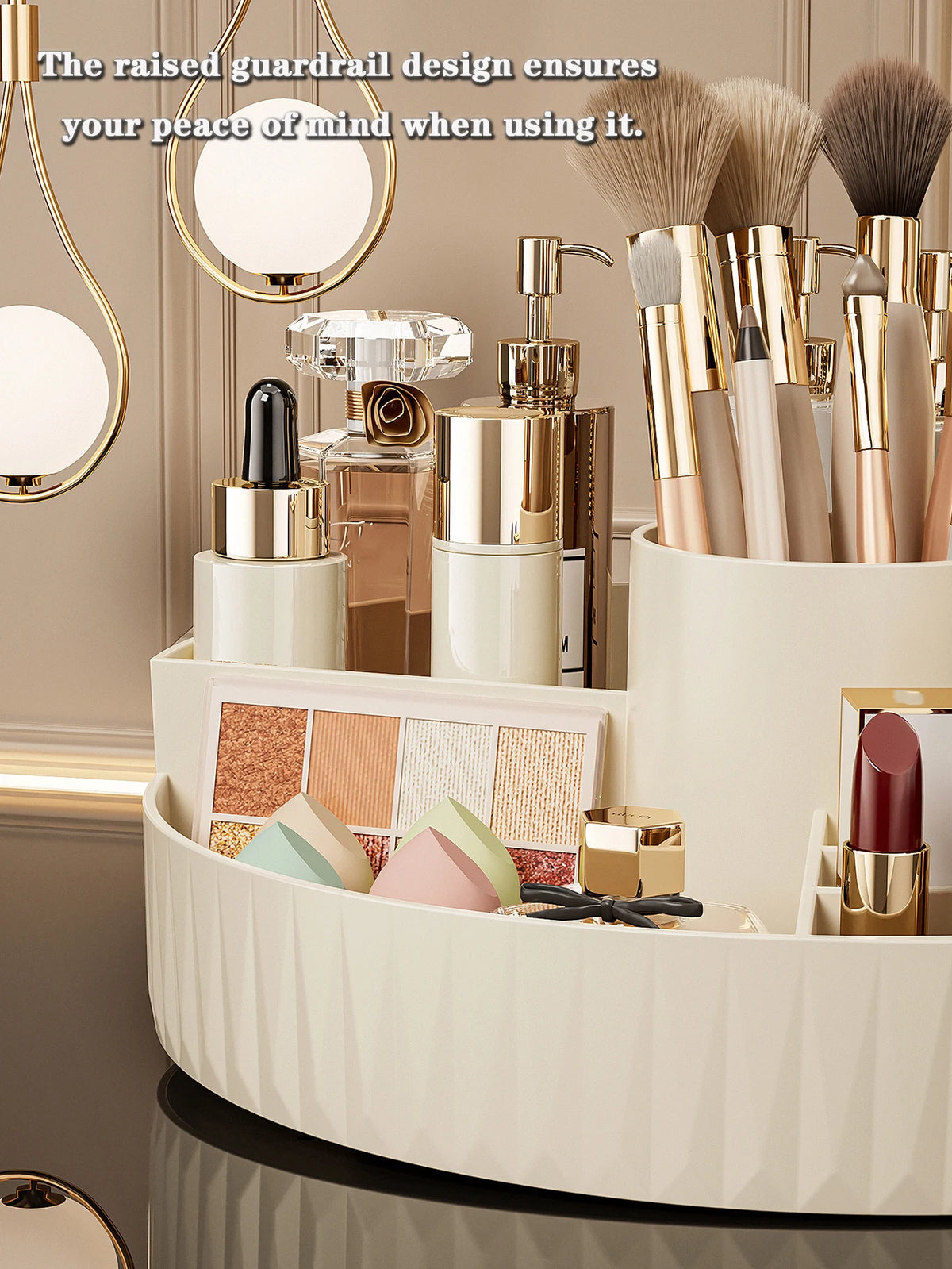 Multi-Compartment Cosmetic Storage Organizer