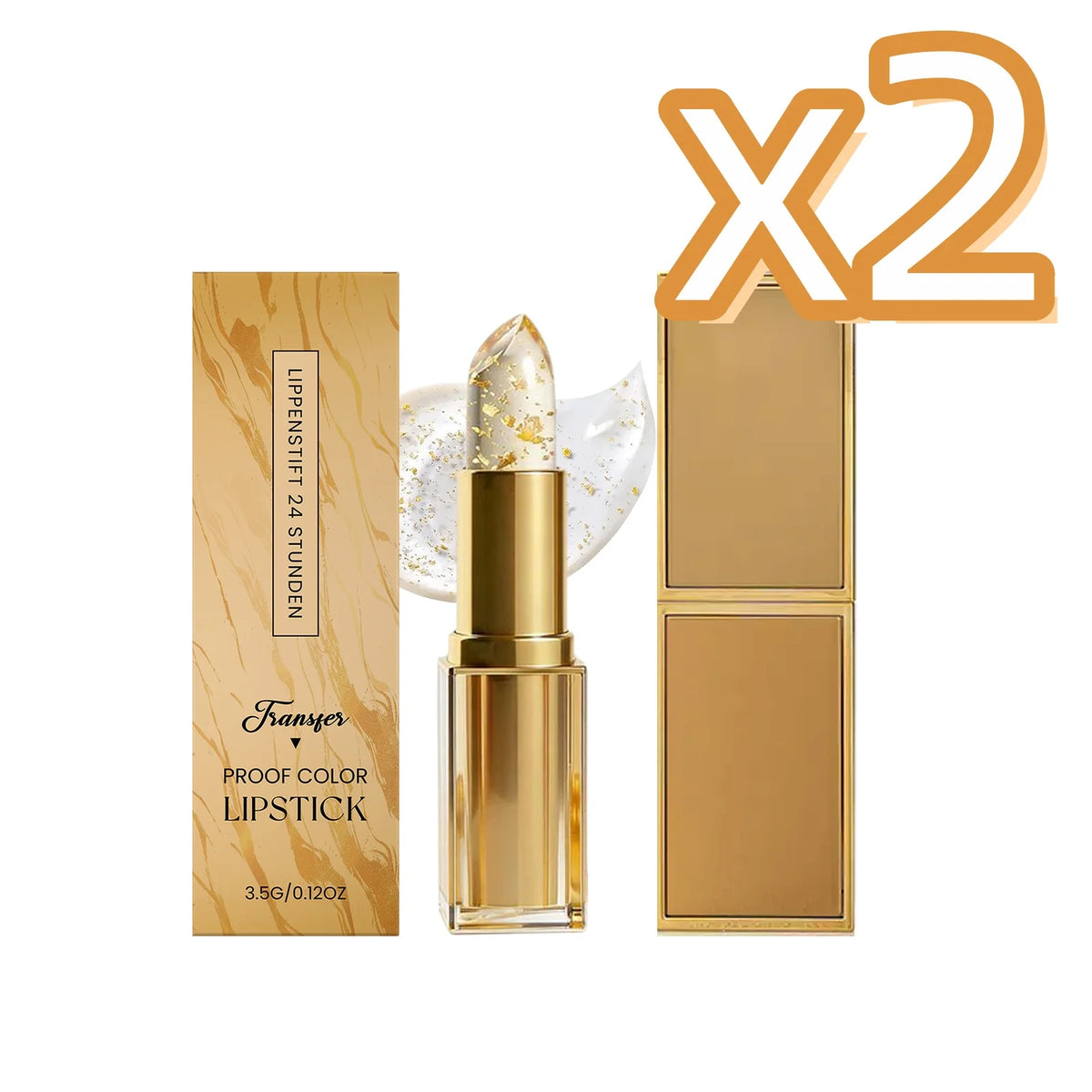 Gold Foil Color-Changing Lipstick