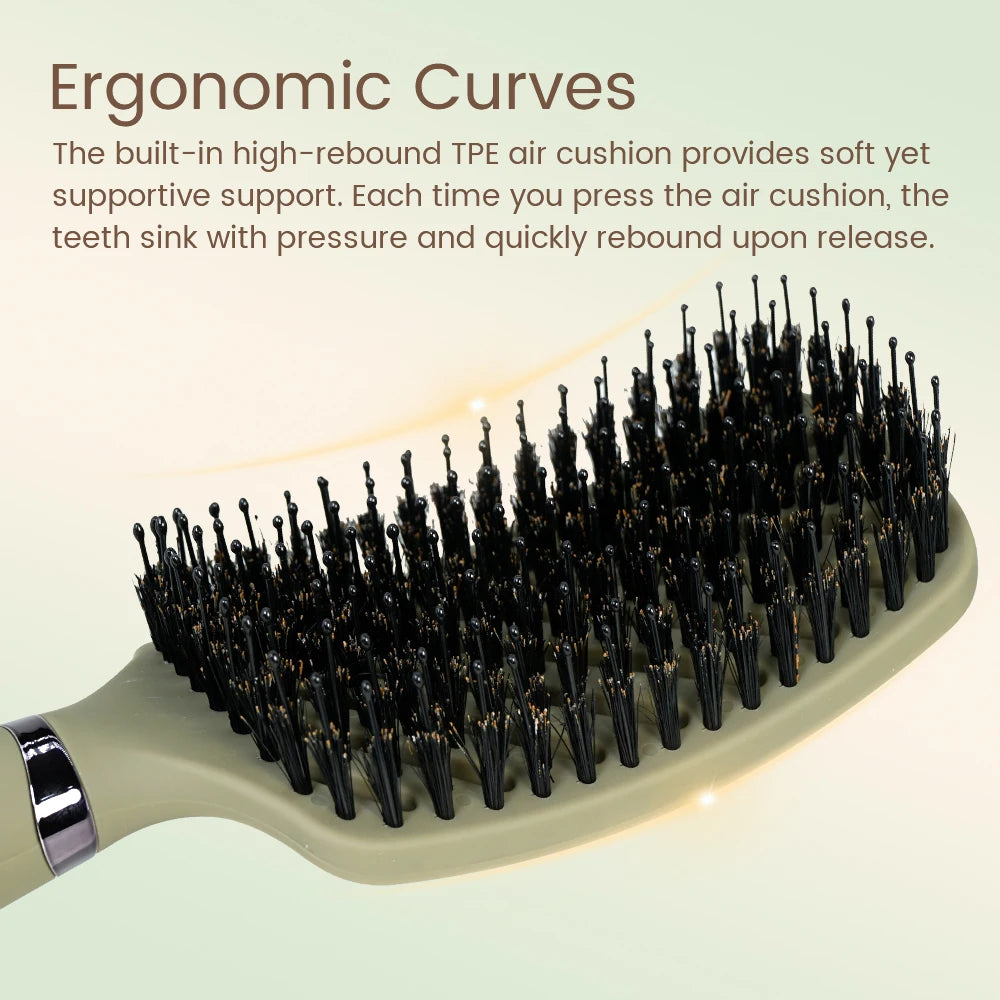 Boar Bristle Detangling Hair Comb