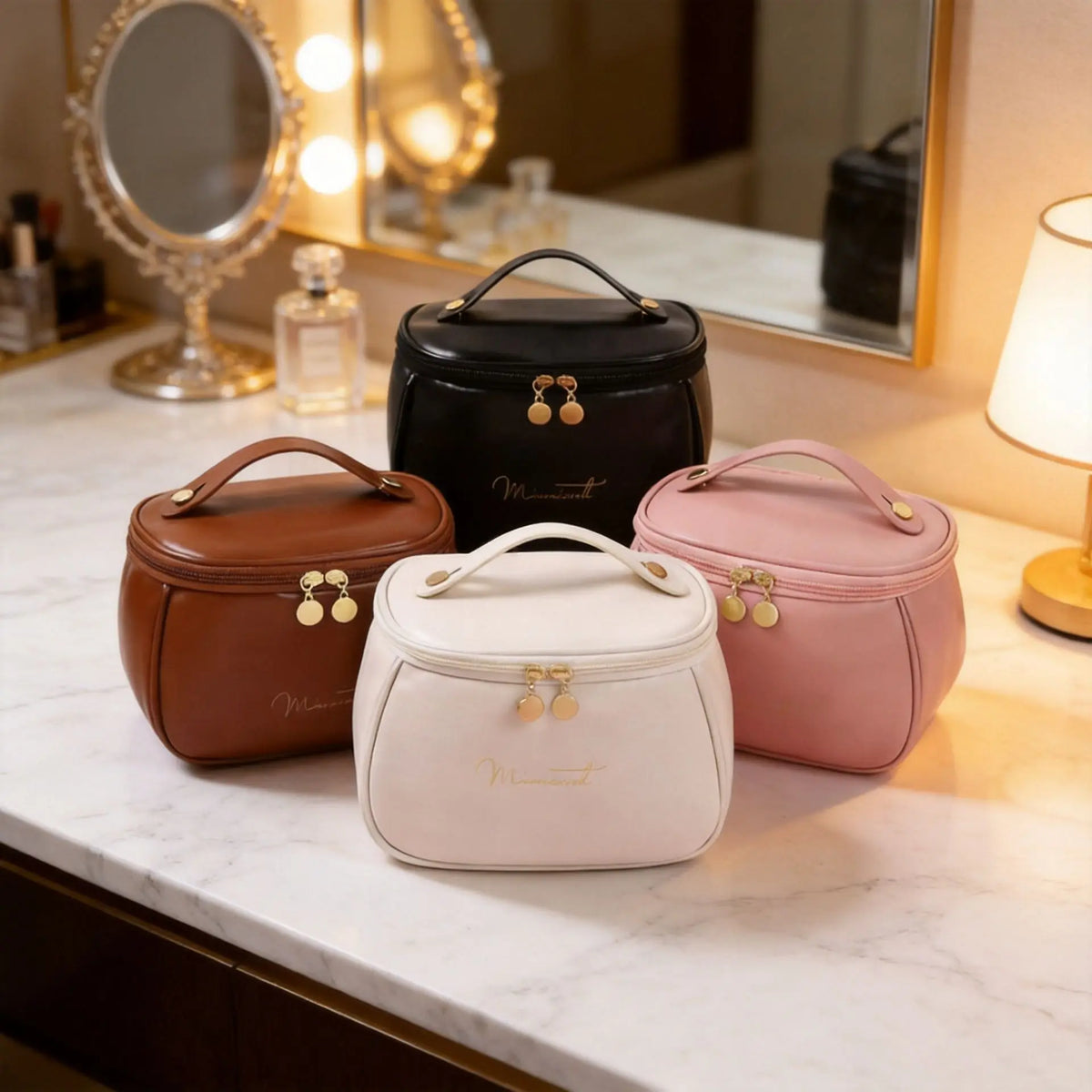 Waterproof PU Leather Wash Bag