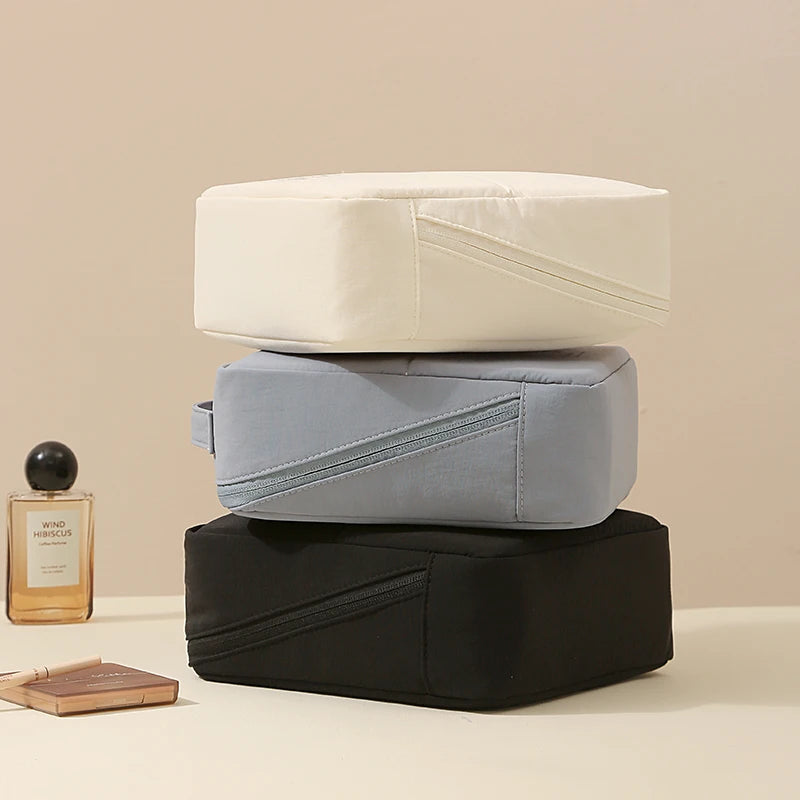 Taslan Fabric Structured Makeup Bag