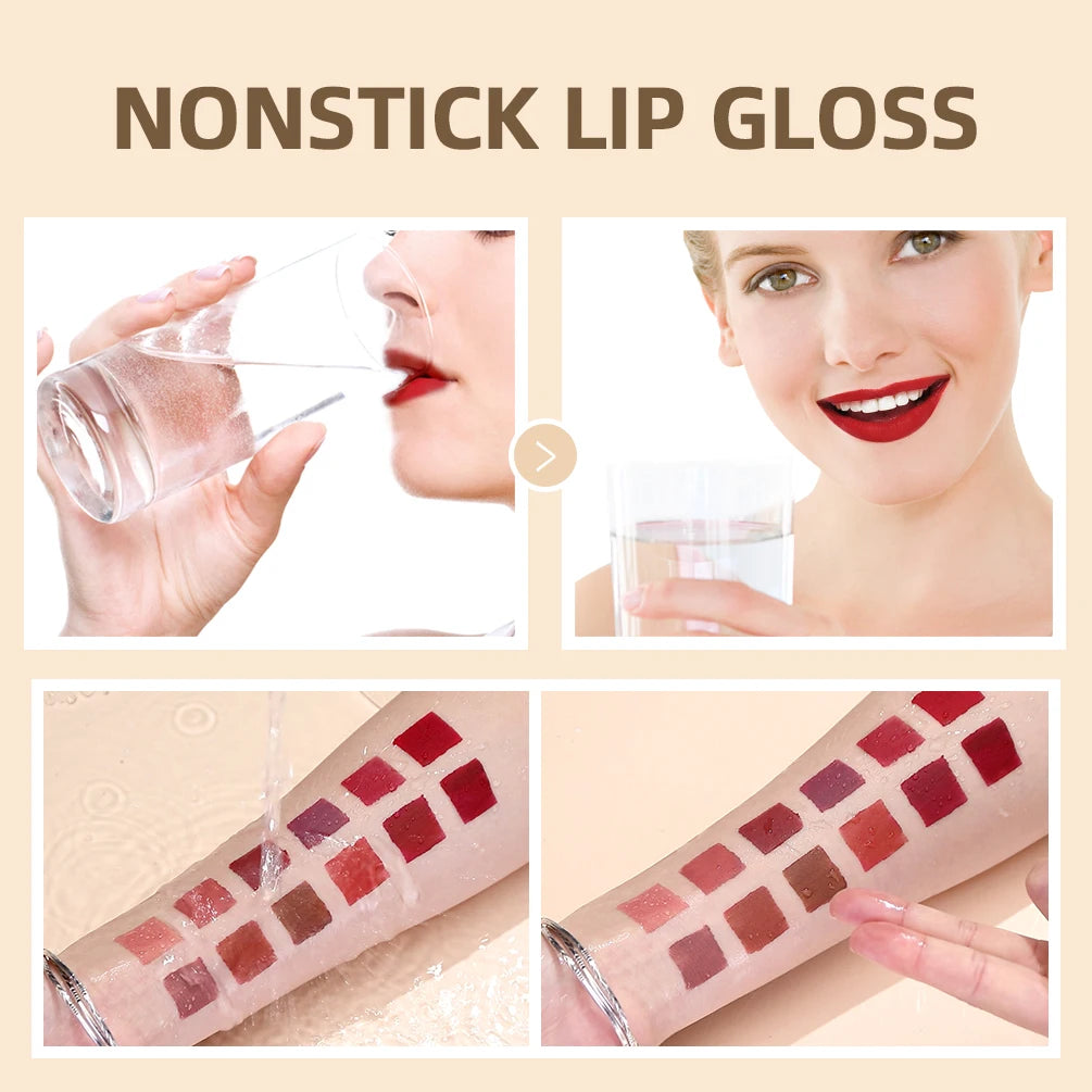 QIBEST Red Matte Lip Gloss
