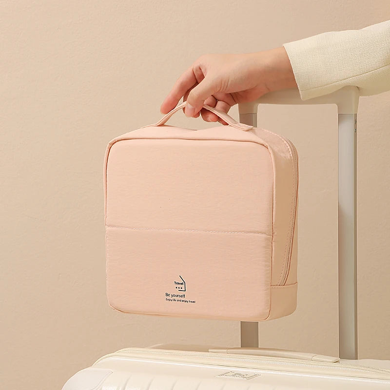 Taslan Fabric Structured Makeup Bag